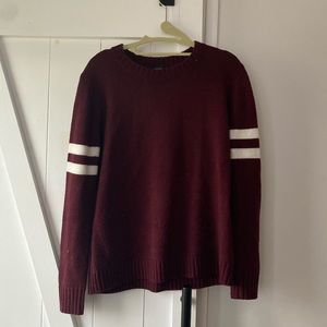 Burgundy knit sweater